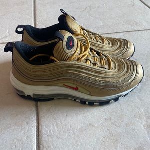 Air max 97 gold toe big kids
